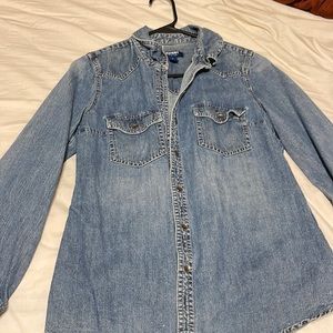 Denim button up